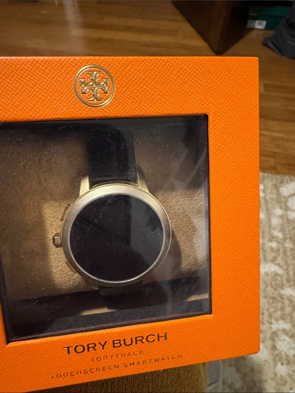 Tory Burch Black and Gold-Tone Touchscreen Smartwatch